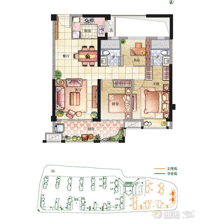 美伦生态城本周日二期开盘,户型涵括建面约93-124平方