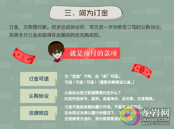 什么是定金、订金、认筹金、诚意金?几张图让
